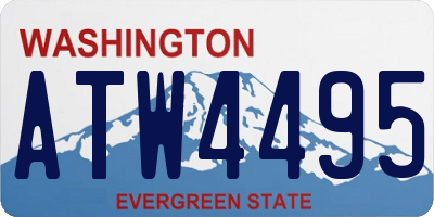 WA license plate ATW4495