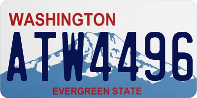 WA license plate ATW4496