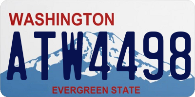 WA license plate ATW4498