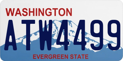 WA license plate ATW4499