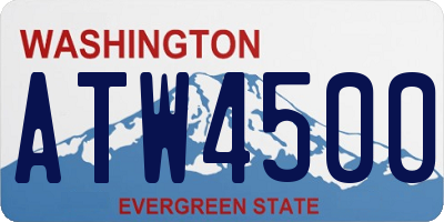 WA license plate ATW4500