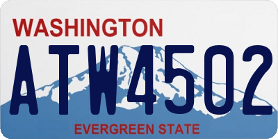 WA license plate ATW4502