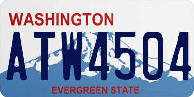 WA license plate ATW4504