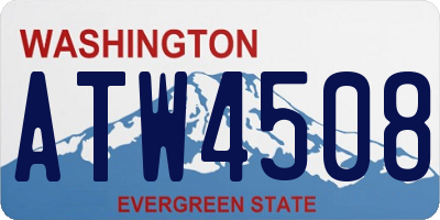 WA license plate ATW4508