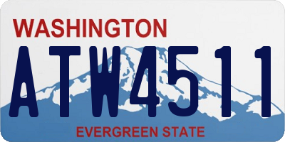 WA license plate ATW4511