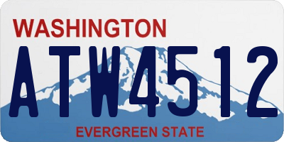 WA license plate ATW4512