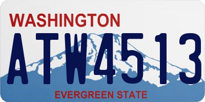 WA license plate ATW4513