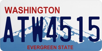 WA license plate ATW4515