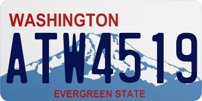 WA license plate ATW4519