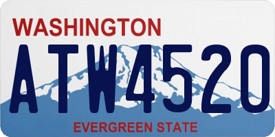 WA license plate ATW4520