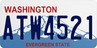 WA license plate ATW4521