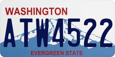 WA license plate ATW4522