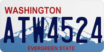 WA license plate ATW4524