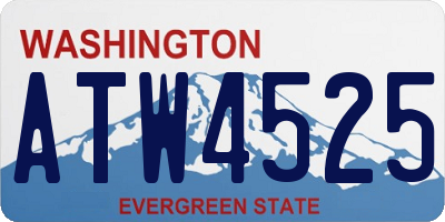 WA license plate ATW4525