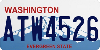 WA license plate ATW4526