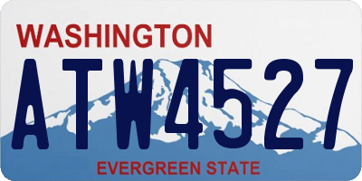 WA license plate ATW4527