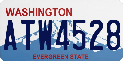 WA license plate ATW4528