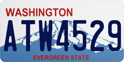 WA license plate ATW4529