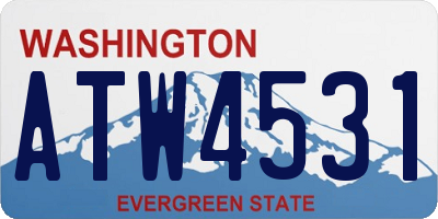 WA license plate ATW4531