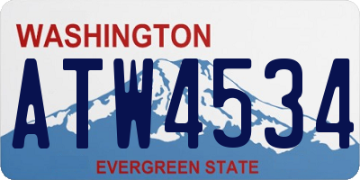 WA license plate ATW4534