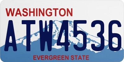 WA license plate ATW4536