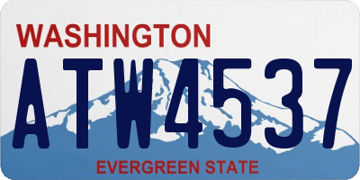 WA license plate ATW4537