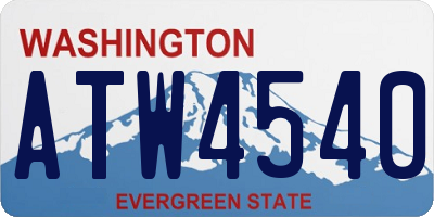 WA license plate ATW4540