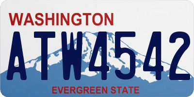 WA license plate ATW4542