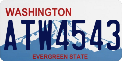 WA license plate ATW4543