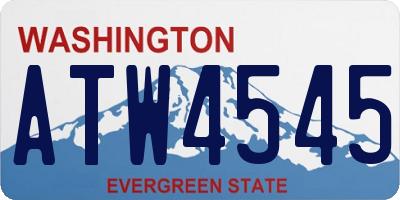 WA license plate ATW4545