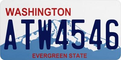 WA license plate ATW4546