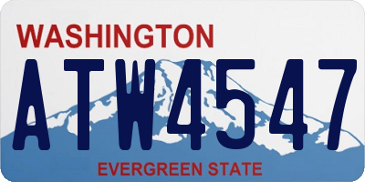 WA license plate ATW4547