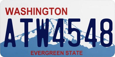 WA license plate ATW4548