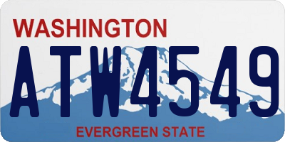 WA license plate ATW4549