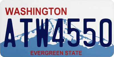WA license plate ATW4550