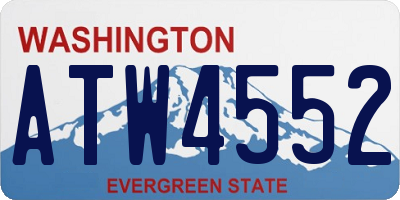WA license plate ATW4552