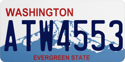 WA license plate ATW4553