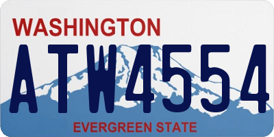 WA license plate ATW4554