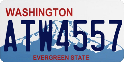 WA license plate ATW4557