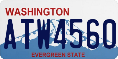 WA license plate ATW4560