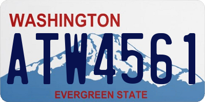 WA license plate ATW4561