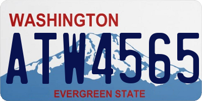 WA license plate ATW4565