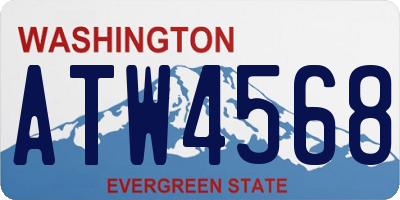 WA license plate ATW4568