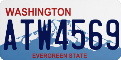 WA license plate ATW4569