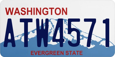 WA license plate ATW4571