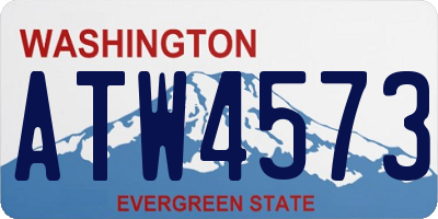 WA license plate ATW4573