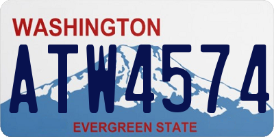 WA license plate ATW4574