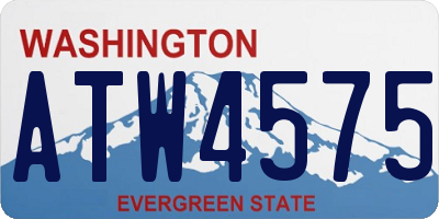 WA license plate ATW4575