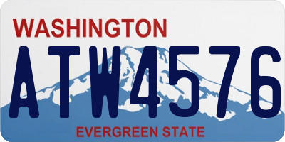 WA license plate ATW4576