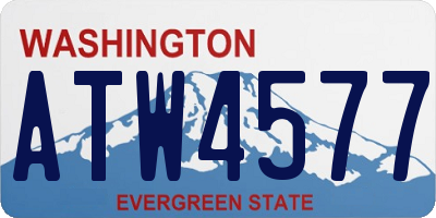WA license plate ATW4577